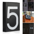 DS BS LED Outdoor Solar House Number Light Sign 9