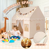 DS BD Kids Tent Playhouse Princess Castle Mat Star Banner 1 Door 3 Windows Toys