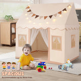 DS BD Kids Tent Playhouse Princess Castle Mat Star Banner 1 Door 3 Windows Toys