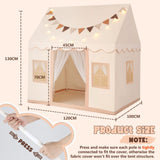 DS BD Kids Tent Playhouse Princess Castle Mat Star Banner 1 Door 3 Windows Toys