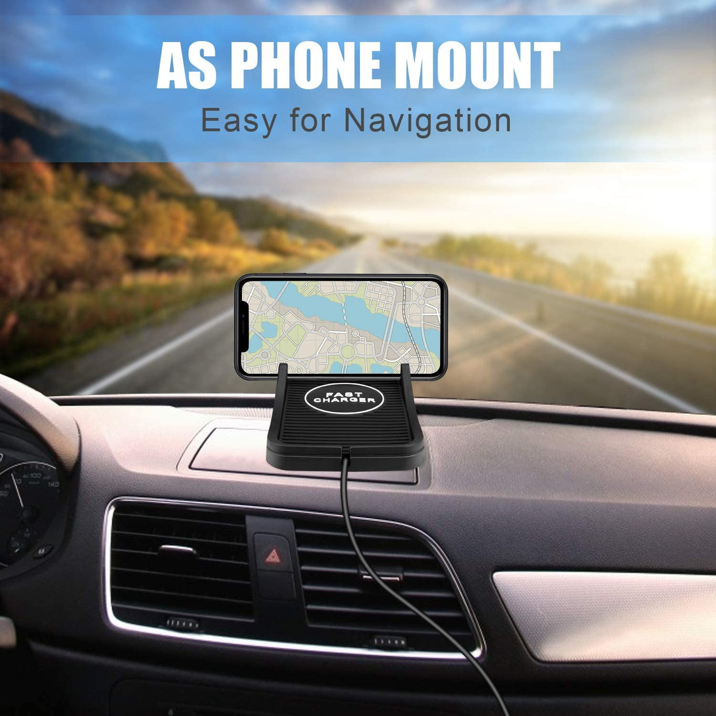 DS BS 10W Car Phone Fast Wireless Charging Pad
