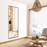DS BS Aluminum Alloy Frame Round Corner HD Full Size Body Mirror 160x50 cm