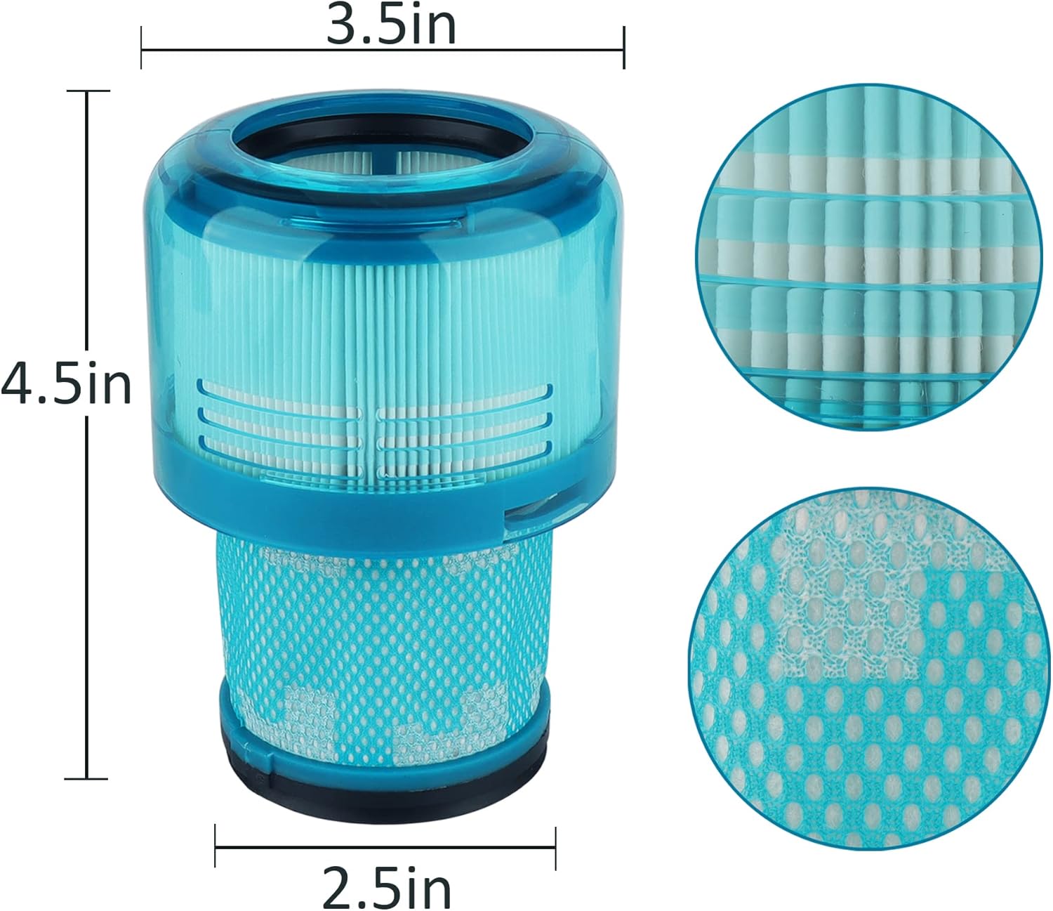 DS BS 2Pack Replacement Filter for Dyson Cordless Vacuum V15 V12 V11
