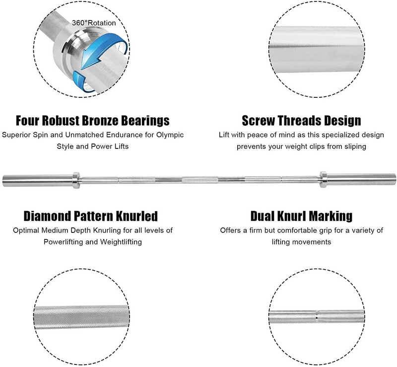DS BS 220cm Olympic Barbell Bar-15.5kg