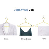 DS BS  10 Pack Heavy Duty Aluminum Alloy Coat Hangers-Gold