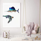 DS BS Marine Life Metal Wall Art Décor-Sea Turtle
