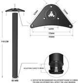 DS BS Adjustable Office Table Furniture Metal Desk Legs-110cm