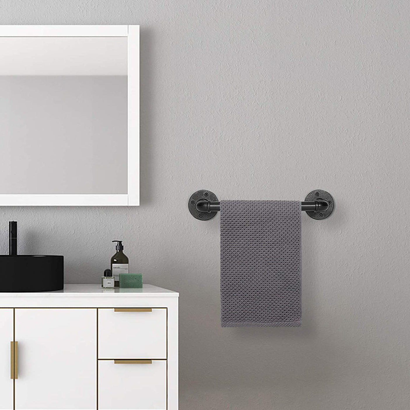 DS BS Industrial Pipe Towel Rack Towel Bar-60CM