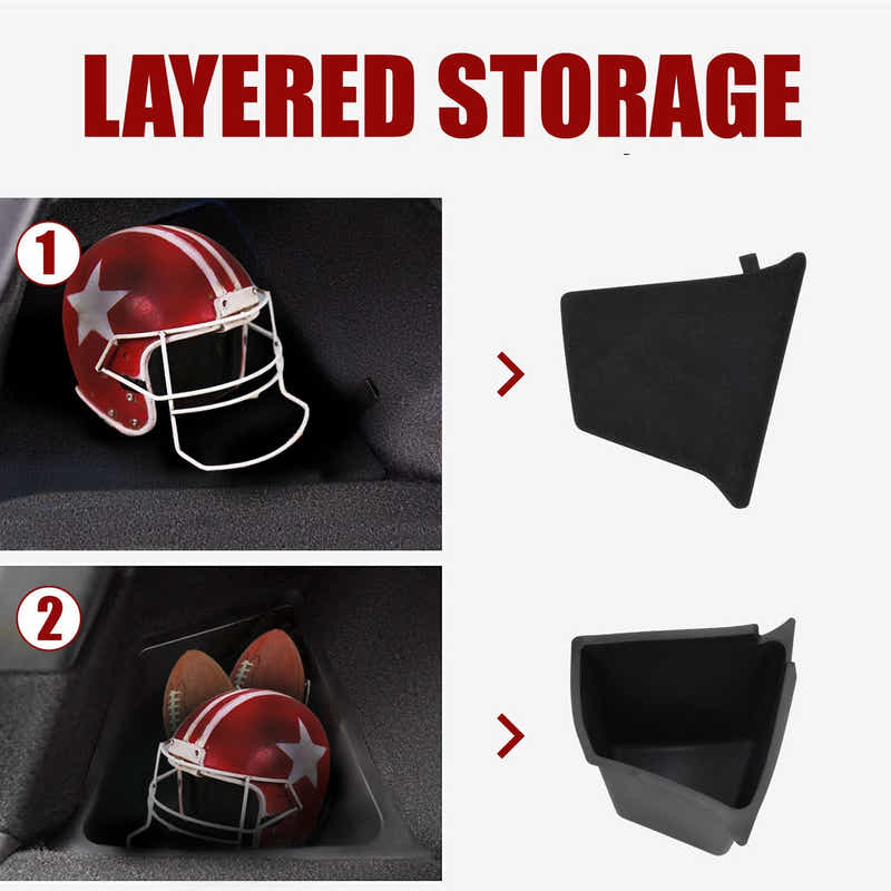 DS BS Tesla Model Y Rear Trunk Organizer Storage Boxes with Lids
