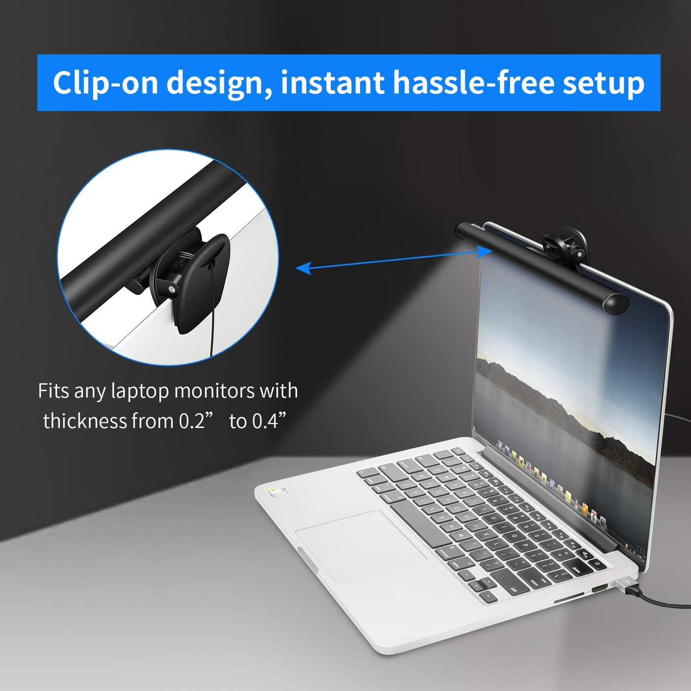 DS BS USB LED Task Lamp Laptop Monitor Light Bar 26cm