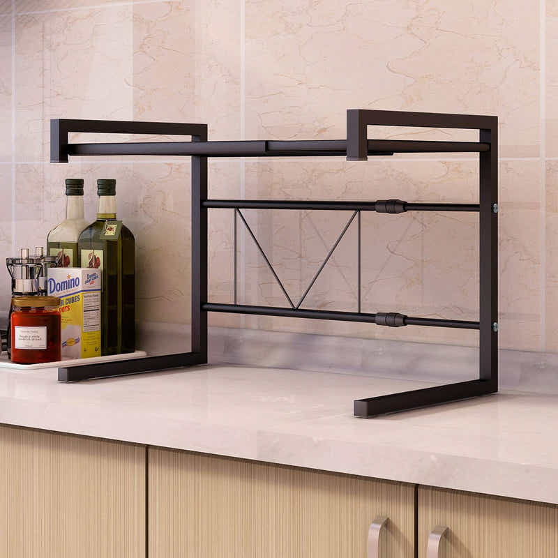 DS BS 2-Tier Expandable Kitchen Microwave Oven Rack