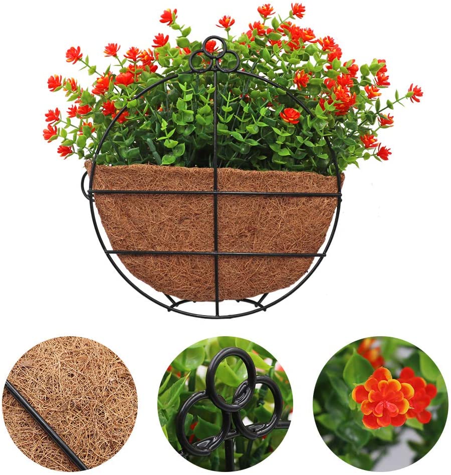 DS BS Iron Wall Hanging Half Round Planter