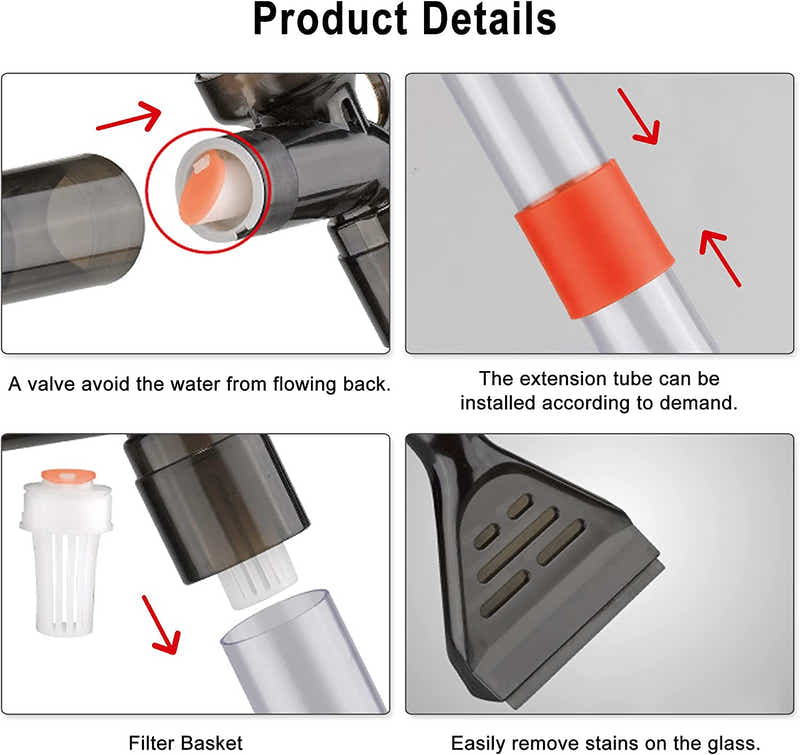 DS BS 3 In 1 Fish Tank Sand Cleaner Kit Siphon Vacuum Cleaner