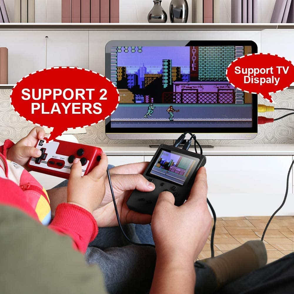 DS BS 400 In 1 Retro Classic Mini Handheld Game Console TV Output-Black
