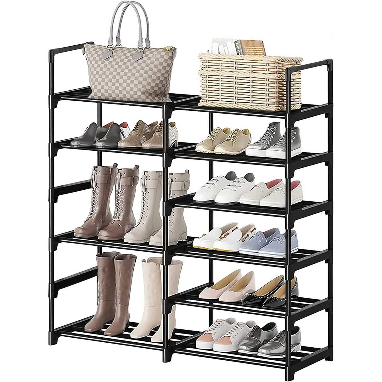 DS BS 6+6 Tiers Tall Shoe Rack Storage Shelf