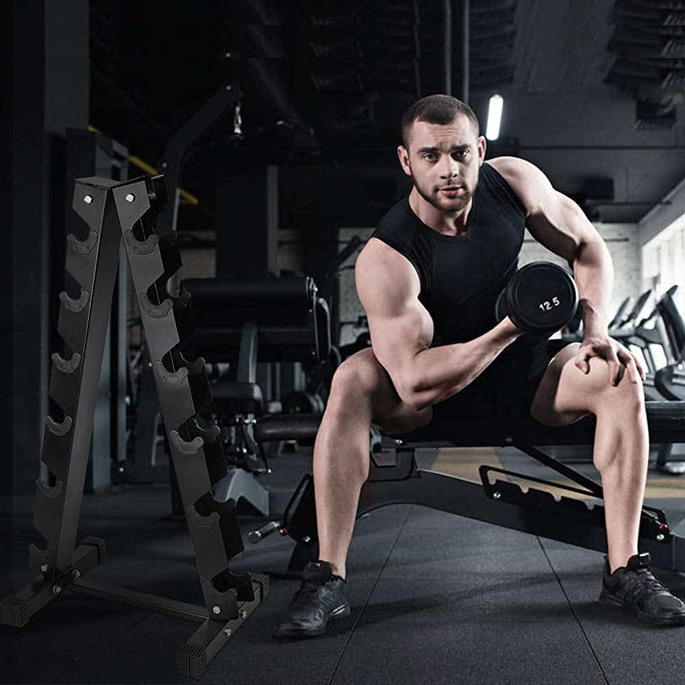 DS BS A Frame Dumbbell Storage Racks 6 Tier