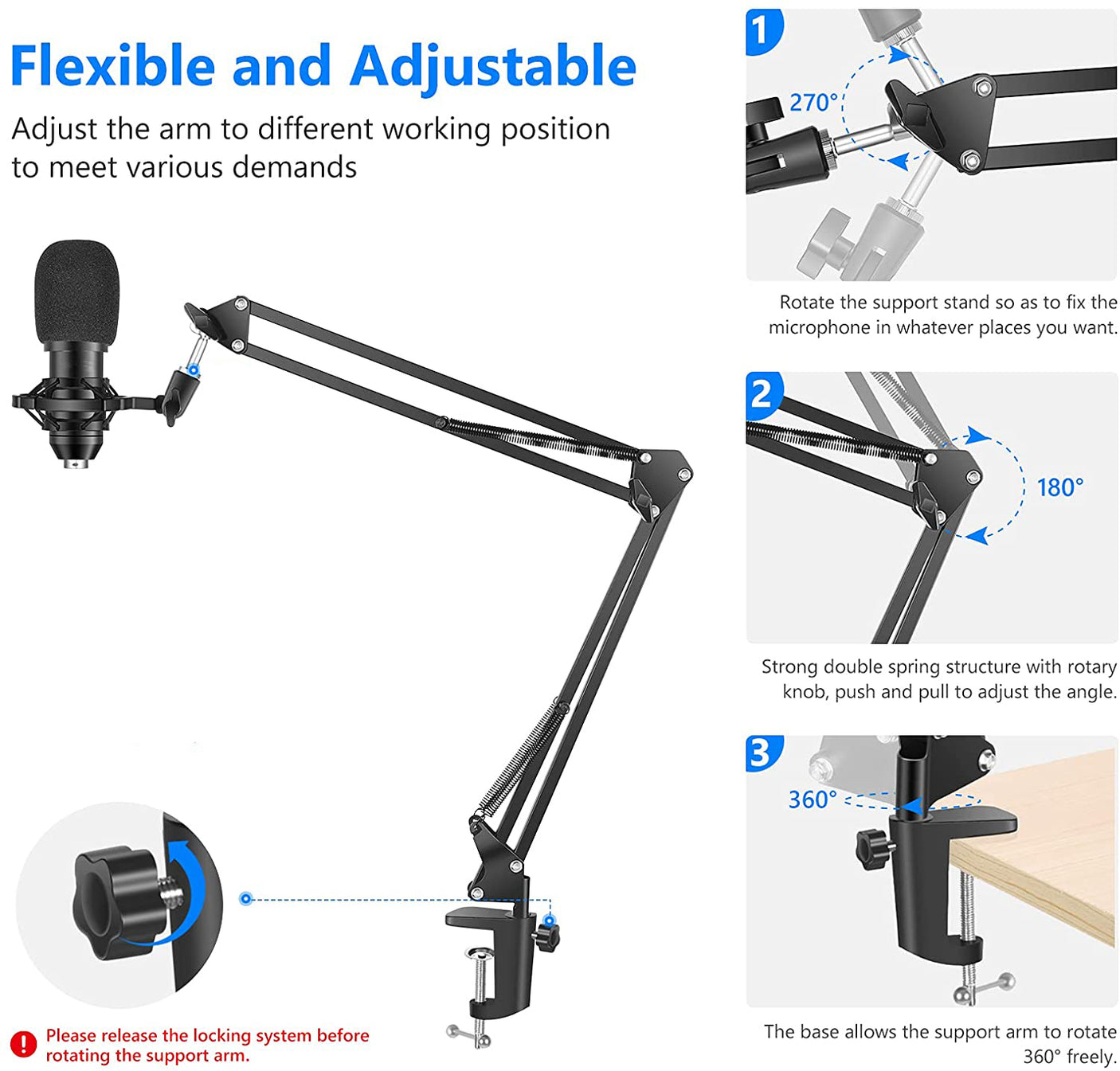 DS BS Computer Podcast Condenser Microphone USB Microphone Kit
