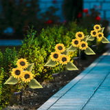 DS BS 3-Head Sunflower Solar Outdoor Garden Lights