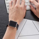 DS BS  Leather Bands Compatible With Apple Watch Band for 38MM 40MM 41MM-Black