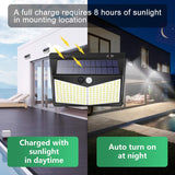 DS BS 208 LED 3 Mode Motion Solar Outdoor Wall Light