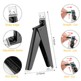 DS BS Nail Clippers 4 in 1 Set for Acrylic Nails-Black