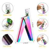 DS BS Nail Clippers 4 in 1 Set for Acrylic Nails-Chrome