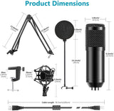 DS BS Computer Podcast Condenser Microphone USB Microphone Kit