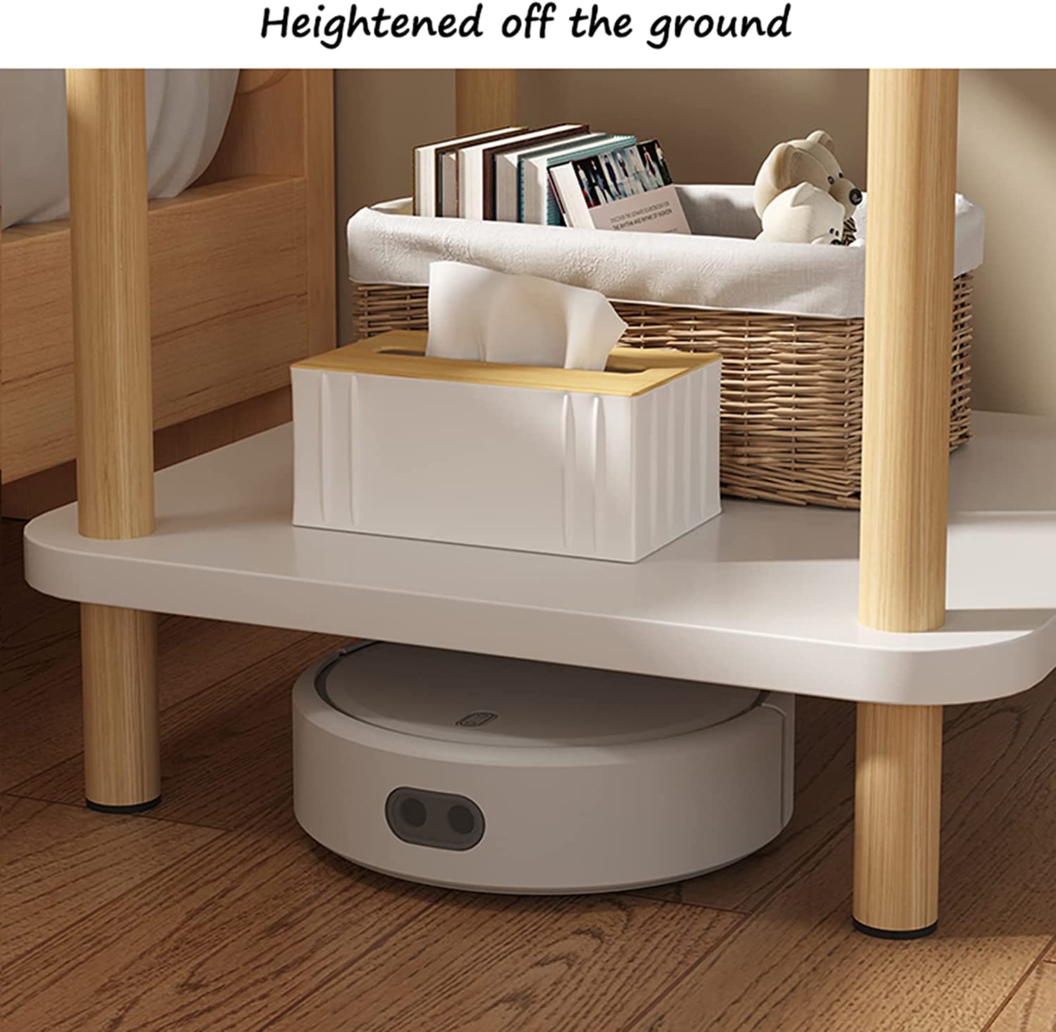 DS BS 2-Tier Tall Rectangle Side Table