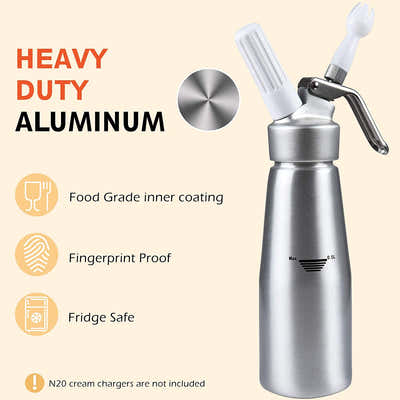DS BS Professional Aluminum Homemade Whipped Cream Dispenser