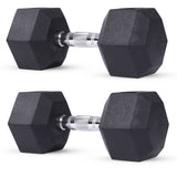 DS BS Rubber Encased Hex Dumbbell Hand Weight 2 x 20kg