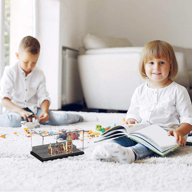 DS BS Minifigure Action Figures Blocks Display Case-Gray