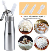 DS BS Professional Aluminum Homemade Whipped Cream Dispenser