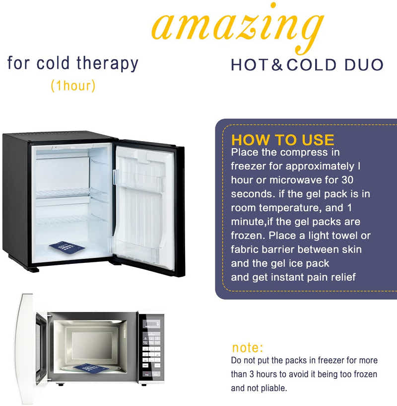 DS BS Pain Relieve Hot Cold Reusable Gel Pack 4 Pack