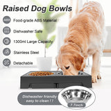 DS BS 5 Height Adjustable Elevated Dog Feeder Table with 2 Dog Bowl