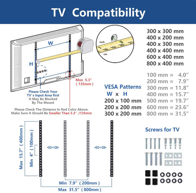 DS BS Universal Table Top TV Stand for Most 27 - 55 inch