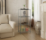 DS BS 4 Shelf Wire Shelving Metal Storage Rack-Gray