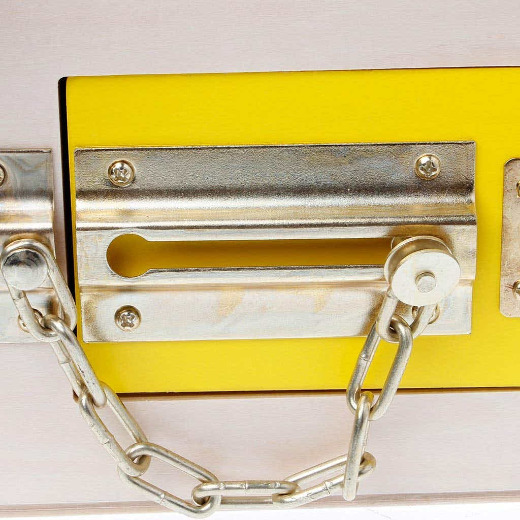 DS BS Kid's Wooden Play Colorful Lock Box