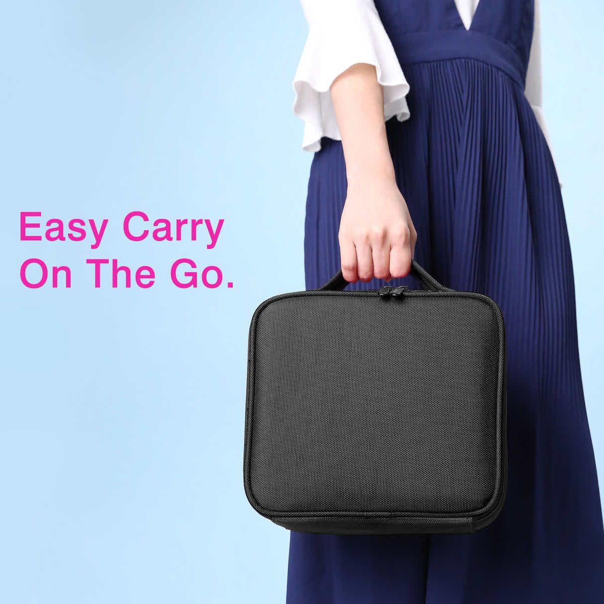 DS BS Portable Adjustable Travel Makeup Organizer Case-M