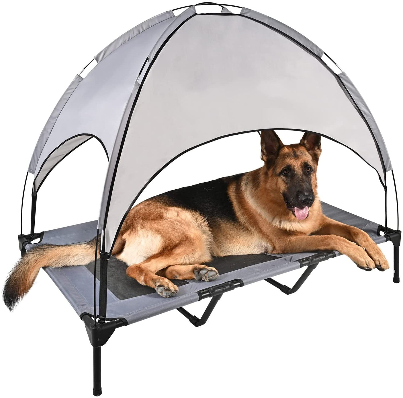 DS BS Elevated Outdoor Dog Bed with Canopy-XL