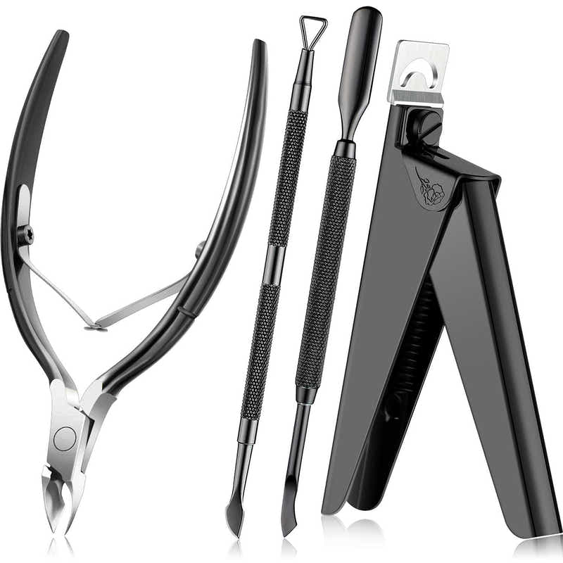 DS BS Nail Clippers 4 in 1 Set for Acrylic Nails-Black
