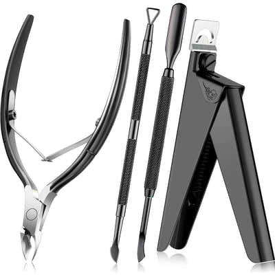 DS BS Nail Clippers 4 in 1 Set for Acrylic Nails-Black