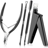 DS BS Nail Clippers 4 in 1 Set for Acrylic Nails-Black