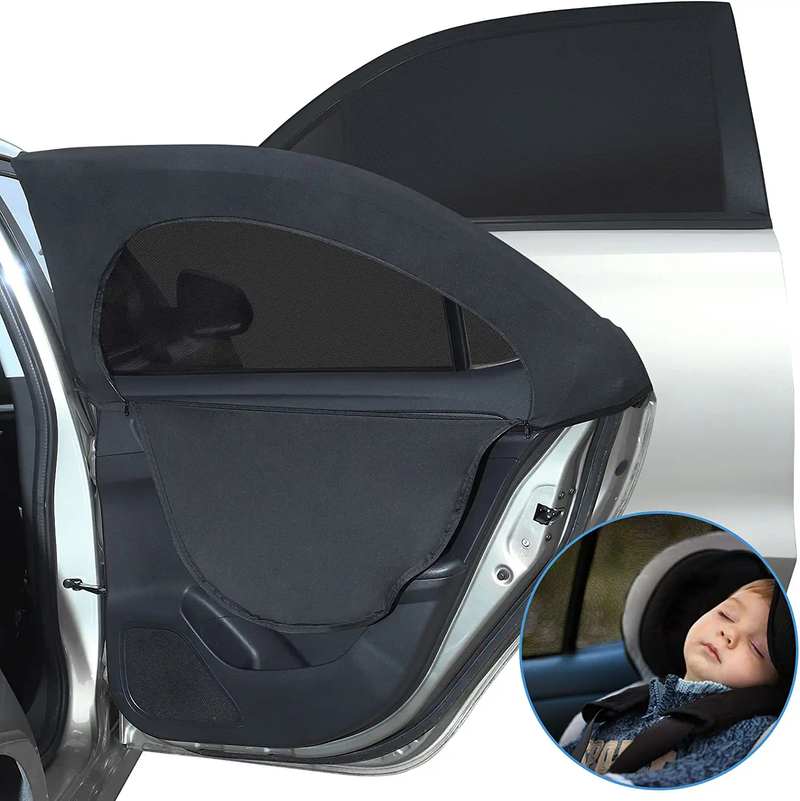 DS BS 2 Pack Breathable Zip Retractable Mesh Rear Window-SUV