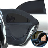 DS BS 2 Pack Breathable Zip Retractable Mesh Rear Window-SEDAN