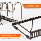 DS BS Adjustable Pot Lid Organizer Dividers Rack 7 Grid-Bronze