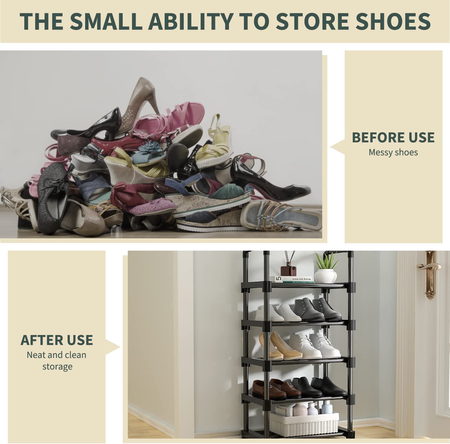 DS BS 7 Tiers Tall Shoe Rack Storage Shelf –Affordable Home & Living ...
