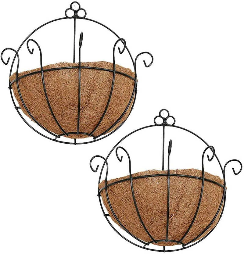 DS BS Iron Wall Hanging Half Round Planter