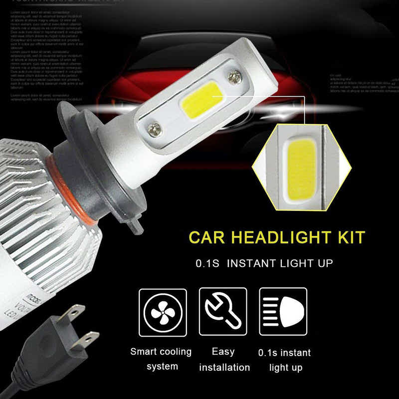 DS BS 72W 8000LM LED Bulbs Car Headlamp Conversion Kits-H7