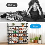 DS BS 6+6 Tiers Tall Shoe Rack Storage Shelf