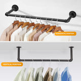 DS BS  Industrial Pipe Clothes Rack-110CM